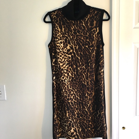 Ralph Lauren | Leopard Print Turtleneck Dress - Picture 3 of 6